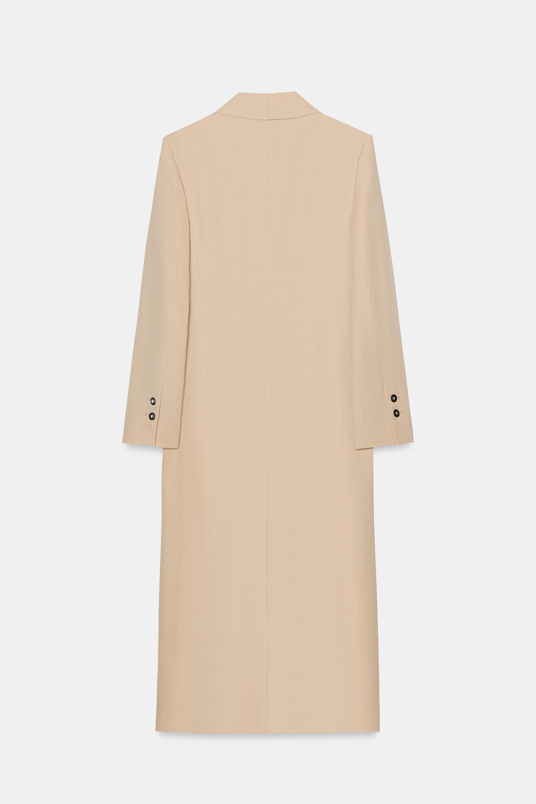 ZW COLLECTION FLOWY DOUBLE-BREASTED COAT